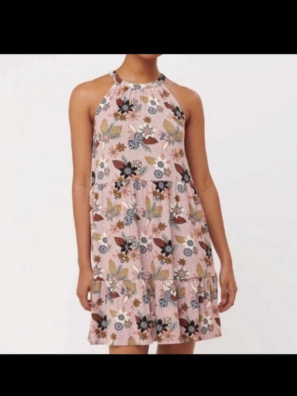 LOFT Pink Floral Halter Sundress for Girls
